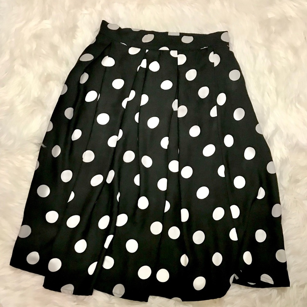 Vintage Polkadot A-line Skirt